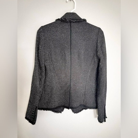Veronica Beard Frisco Tweed Dickey Blazer Jacket Black Metallic Women Size 0 - Picture 8 of 10